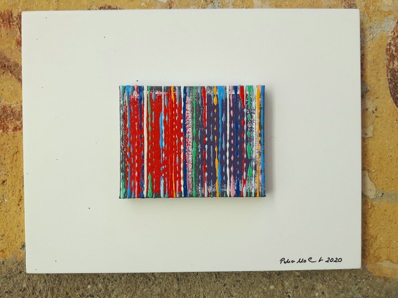 Coloured lines 22 17x22 2020 Acryl-Lack LW, SOLD